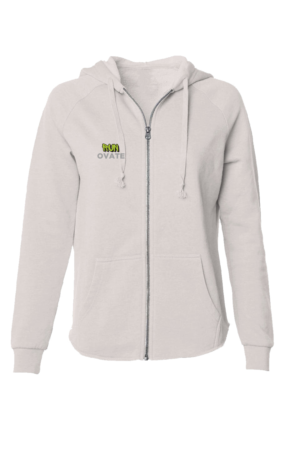 Womens Lightweight Wash Zip Hoodie