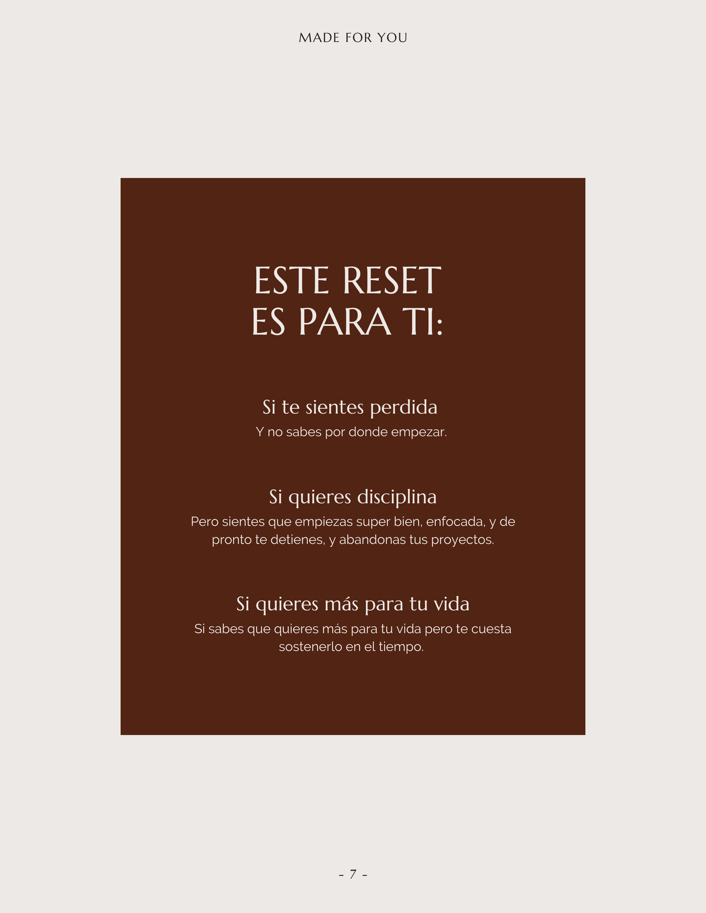 21 DAY RESET
