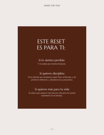 21 DAY RESET